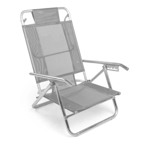 Reposera Sillon Aluminio Playa Baja 5 Posiciones Reforzada