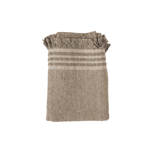 Manta Tejida CubreCama  1  1/2 Plaza Beige