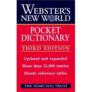 WEBSTER'S NEW WORLD POCKET DICTIONARY  THIRD EDITION -