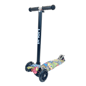 MONOPATIN 3 RUEDAS CON LUZ ESTAMPADO GRAFFITI PRIORI SK3829