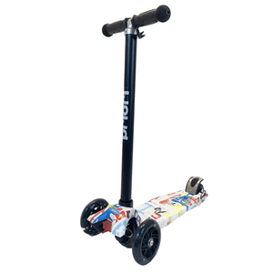 MONOPATIN 3 RUEDAS CON LUZ ESTAMPADO GRAFFITI PRIORI SK3829