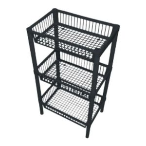 Estanteria Organizadora 3 Niveles Canastos Multiusos NEGRO