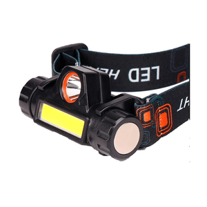 Linterna vincha recargable doble luz usb