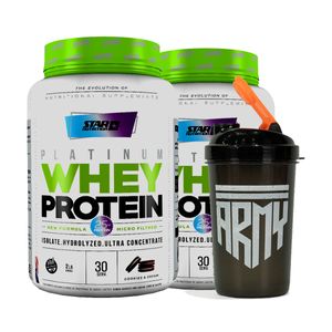 2 x Premium Whey Protein 2lb + Shaker Sabor: Cookies & Cream Star Nutrition