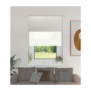 CORTINA ROLLER DOBLE BLACK OUT Y SCREEN -BLANCO 120 X 166