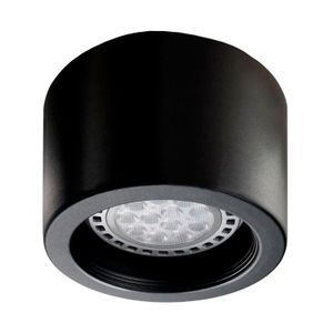 Aplique Plafon Redondo Monovolumen Fijo 12W Negro