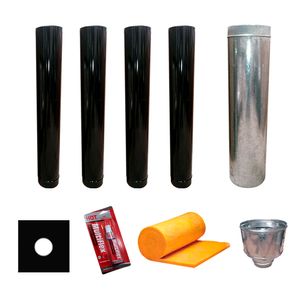Kit de instalación salamandra Tromen 4'' techo enlozado