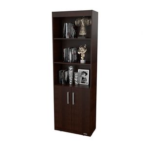 Biblioteca con estantes y puertas melamina 60 cm. Mosconi WENGUE