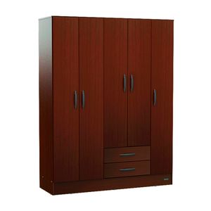 Placard ropero 5 puertas 2 cajones Mosconi Express CHOCOLATE