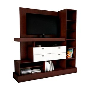 Rack para TV led modular televisor mueble Mosconi FRENTE BLANCO