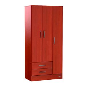 Placard ropero 3 puertas 2 cajones Mosconi Super Express CAOBA