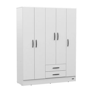 Placard ropero 5 puertas 2 cajones Mosconi Express BLANCO