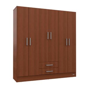 Placard ropero 6 puertas 2 cajones Mosconi Dakar TABACO