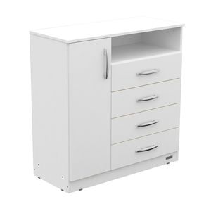 Cómoda melamina 4 cajones Mosconi Express BLANCO