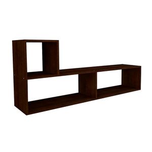 Rack para TV mesa led estante modular en L Mosconi WENGUE