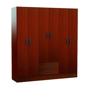 Placard ropero 6 puertas 2 cajones Mosconi Super Express CHOCOLATE