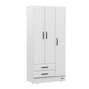 Placard ropero 3 puertas 2 cajones Mosconi Super Express BLANCO
