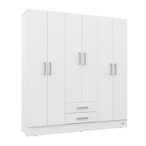 Placard ropero 6 puertas 2 cajones Mosconi Dakar BLANCO