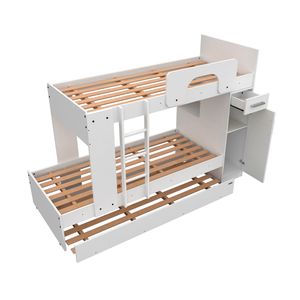 Cama marinera cuchetas 1 plaza Mosconi Triliche BLANCO