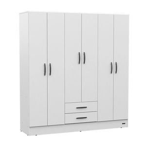 Placard ropero 6 puertas 2 cajones Mosconi Express BLANCO