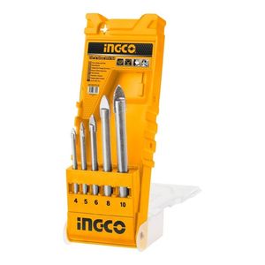 Juego De Mechas Para Vidrio X5 Industrial Ingco Akd7058