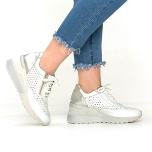 Zapatilla KEADY taco chino de cuero