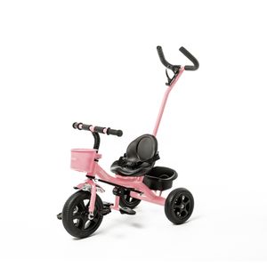 Triciclo con Manija Bebesit Canasto Rosa