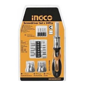 Set De Destornillador Industrial 24 Piezas Ingco Hksdb0248