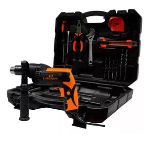 Taladro Percutor Impacto 13mm Lusqtoff Til600-8k 600w + Kit