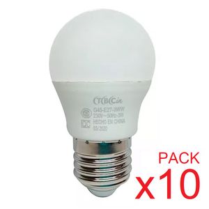 LAMPARA LED FANTASIA GOTA 3W E27 LUZ DIA TBCin Pack x10