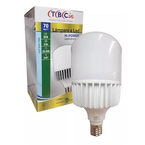 LAMPARA LED ALTA POTENCIA HI-POWER 70W E40 LUZ DIA TBCin