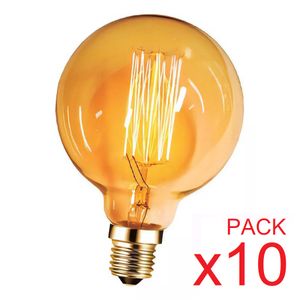 LAMPARA VINTAGE GLOBO G95 CARBONO 25W LUZ CALIDA TBCin Pack x10