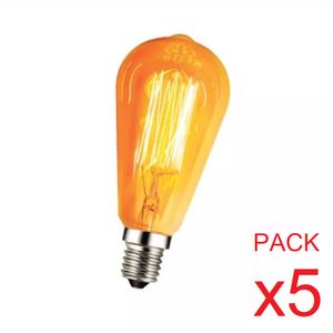 LAMPARA VINTAGE ST64 CARBONO 25W LUZ CALIDA TBCin Pack x5