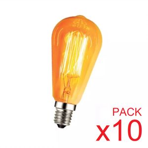 LAMPARA VINTAGE ST64 CARBONO 25W LUZ CALIDA TBCin Pack x10