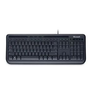 Teclado Microsoft 600 QWERTY inglés US color negro