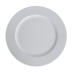 Plato De Sitio Blanco Rayas de Plastico 33cm