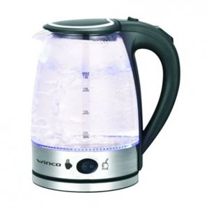 Jarra Pava Electrica Transparente Luz Led Corte Mate