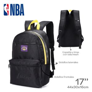 Mochila NBA Oficial Lakers 17" Modelo 22079 Urbana Reforzada