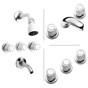 Set de Griferia Completo Peirano LORCA Ducha Lavatorio Bidet
