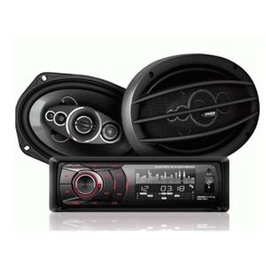 Combo Autoestéreo Usb + Parlante 400 W Crown Mustang Dmk-9000bt
