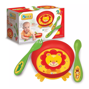 Set Plato + Cubiertos Hora De Comer Bimbi 01-0232