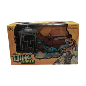 Set Dinosaurio Con Jaula Y Figura - Dino World