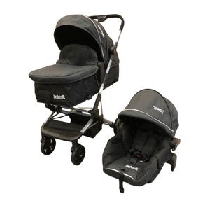 Cochecito Gris Oscuro 3 en 1 Travel System