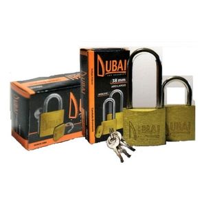 Candado Bronceado Aro Largo 32mm Dubai Evol3133