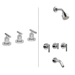 Set Griferia Peirano Adra Bidet Ducha Simple Embutir