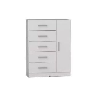 Chiffonier 1 Puerta 5 Cajones 0.90 Mts Orlandi Blanco