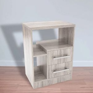 Mesa De Luz 2 Cajones 1 Hueco Abedul