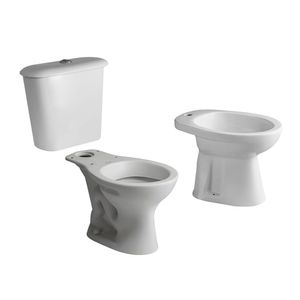 Combo Inodoro Largo Ferrum Andina +deposito Dual+ Bidet Bea1