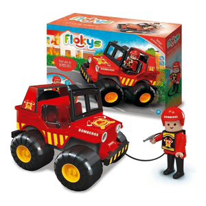 Flockys Figura Con Jeep Bomberos Al Rescate Dimare 01-2012