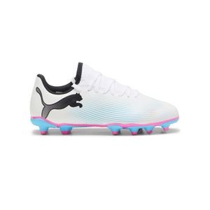 Botines Puma Future 7 Play FG/AG Jr Niños Fútbol Blanco